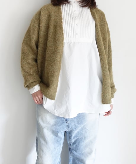 i c h i 250607 Pin Tuck Cotton Shirt / 3 COLORS