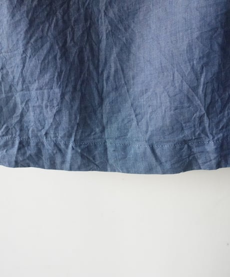 ichi 251212 2WAY Denim Sleeveless Frill Shirt / A : LIGHT INDIGO
