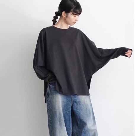 i c h i  220449 Cotton Dolman Sleeve Loose Pullover / 2 COLORS
