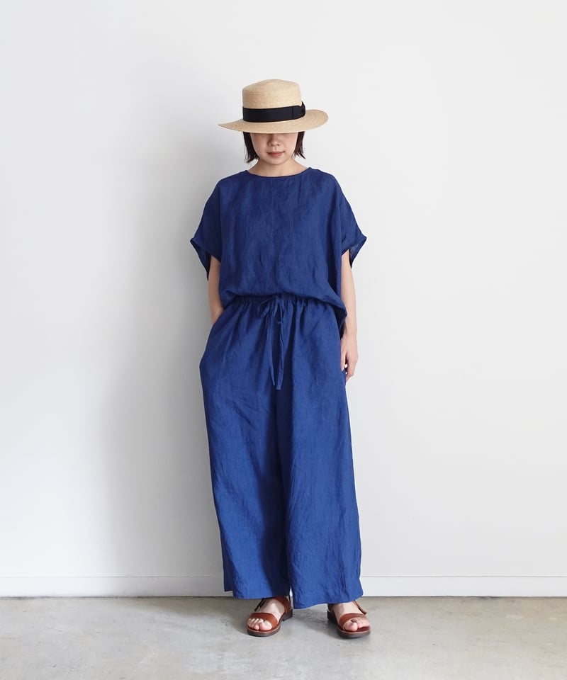 ichiAntiquités 1001117 INDIGO Linen Relax Pant