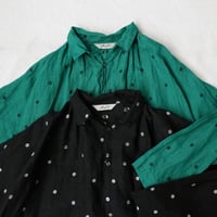 ichiAntiquités 900605 Linen Embroidery Dots Shirt Dress / 2 COLORS