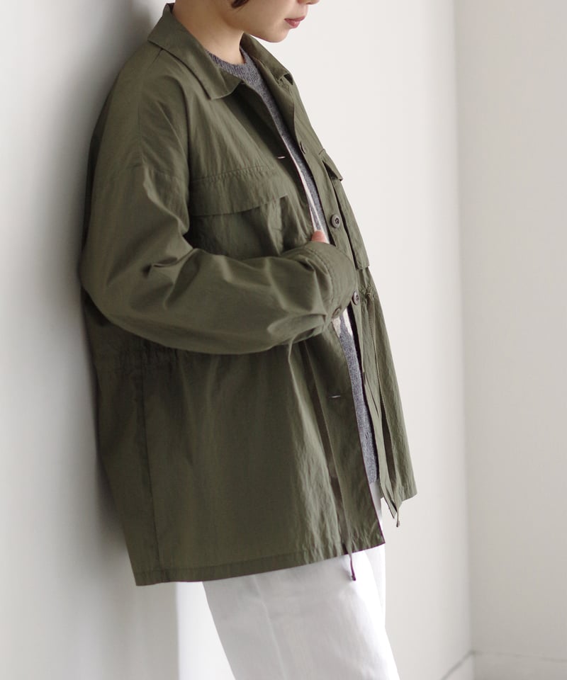 i c h i 250415 Cotton Nylon Shirt Blouson / B