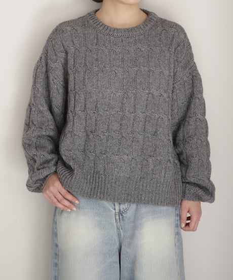 i c h i  250756 Cable Knit Pullover / 3 COLORS