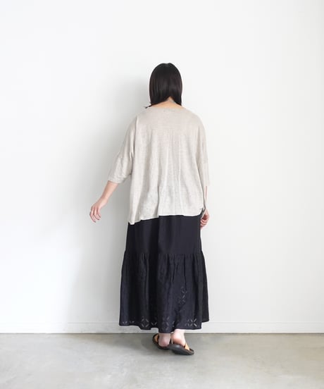 ichiAntiquités 1100939 INDIA Reverse Applique Cotton Skirt / 2 COLORS