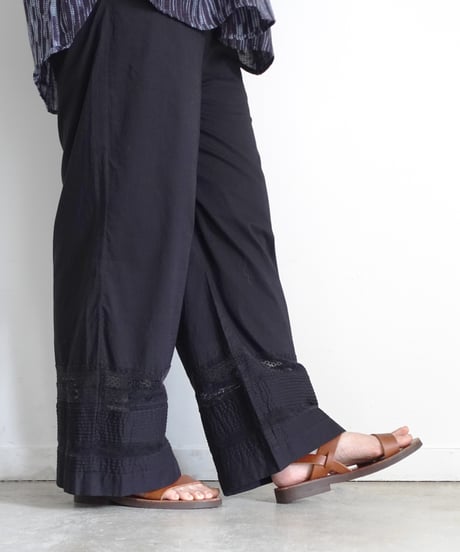 ichiAntiquités 1100936 INDIA Cotton Lace Pants  / 2 COLORS