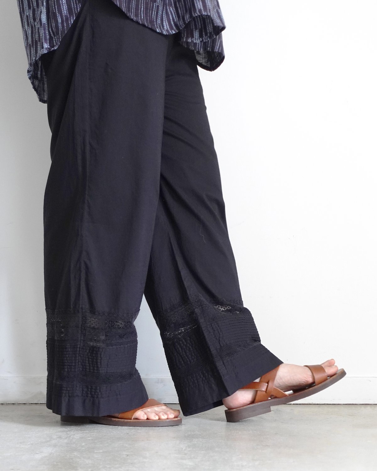 ichimaiページ ichiAntiquités 1100936 INDIA Cotton Lace Pants