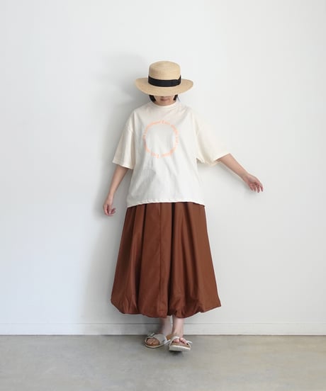 i c h i  250424  Cotton Balloon Skirt / 2 COLORS