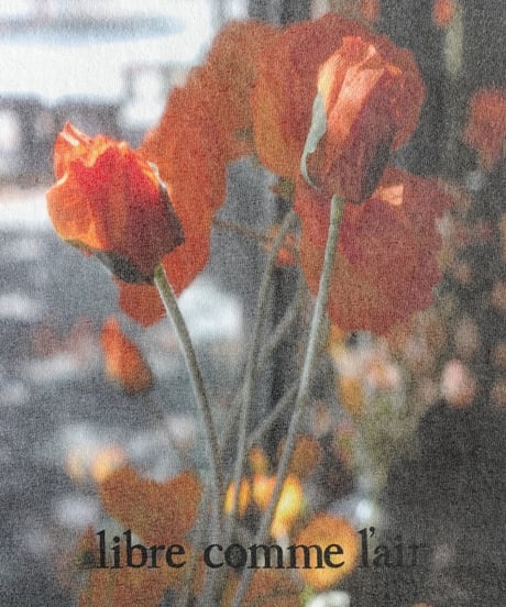 i c h i  251055  "Libre Comme l'Air" Flower Bloom Pigment Over T Shirt / 2 COLORS