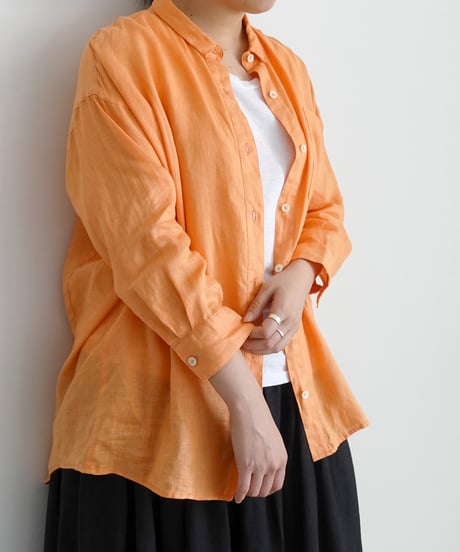 i c h i 251209 Relax Linen Shirt / 5 COLORS : ORANGE・GREEN