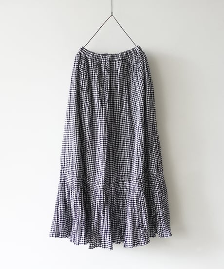 i c h i  221223  Cotton Voile Crinkle Skirt  / 6 COLORS