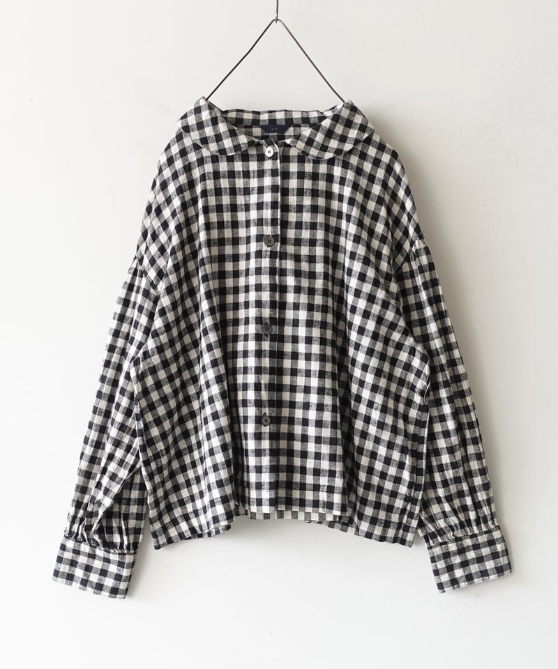 ichimamさま専用 i c h i 250707 Cotton Linen Gingham Shirt / B: