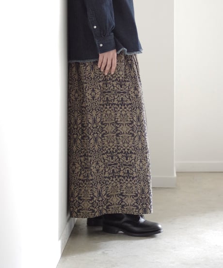 i c h i  250712  Corduroy Flower Skirt / 2 COLORS