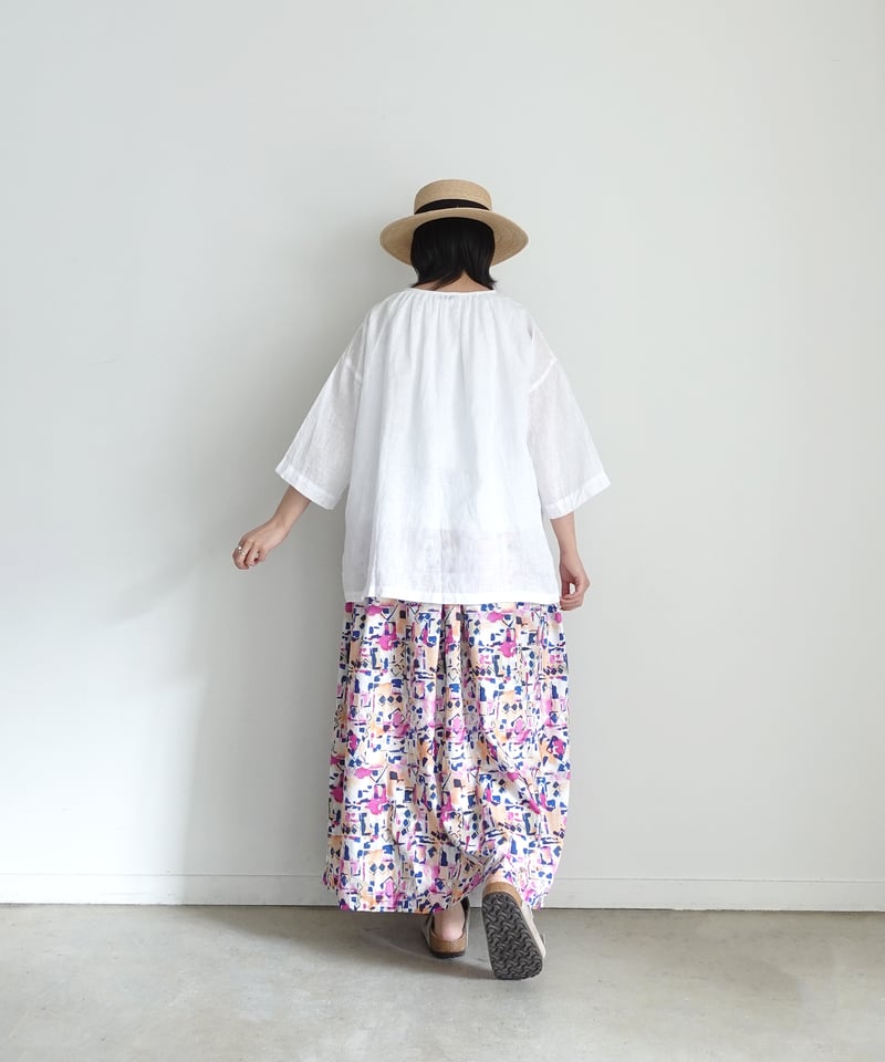 i c h i 251012 Painted Pattern Skirt / 2 COLORS