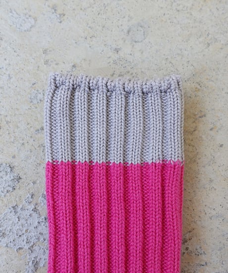 LOITER  L043  Organic Cotton Two Tone Socks / 6 COLORS