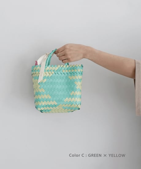 KYUCA  KY0343  Mix Color Plastic Marché Basket / 4 COLORS ( size XS )