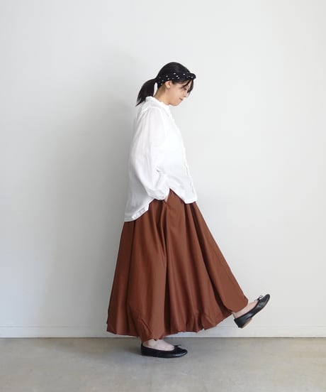 i c h i  251213  Denim Frill Shirt / 2 COLORS