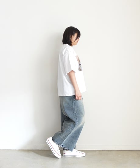 i c h i  251056  "Libre Comme l'Air" Flower Atelier Pigment Over T Shirt / 2 COLORS