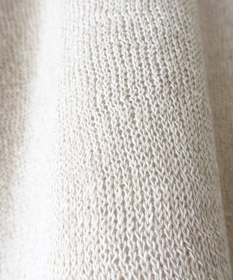 ichiAntiquités 1100960 Cotton Linen Wholegarment Knit Pullover / 3 COLORS