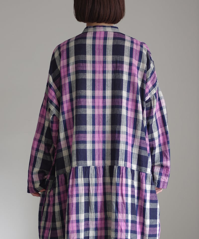 ichiAntiquités 1000916 Linen Cotton Check Shirt