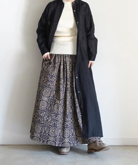i c h i  250712  Corduroy Flower Skirt / 2 COLORS
