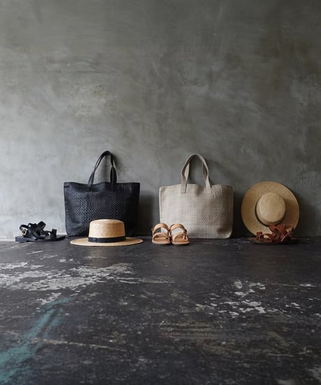 KYUCA KY0336 Soft Leather Mesh  Big Tote  / 2 COLORS
