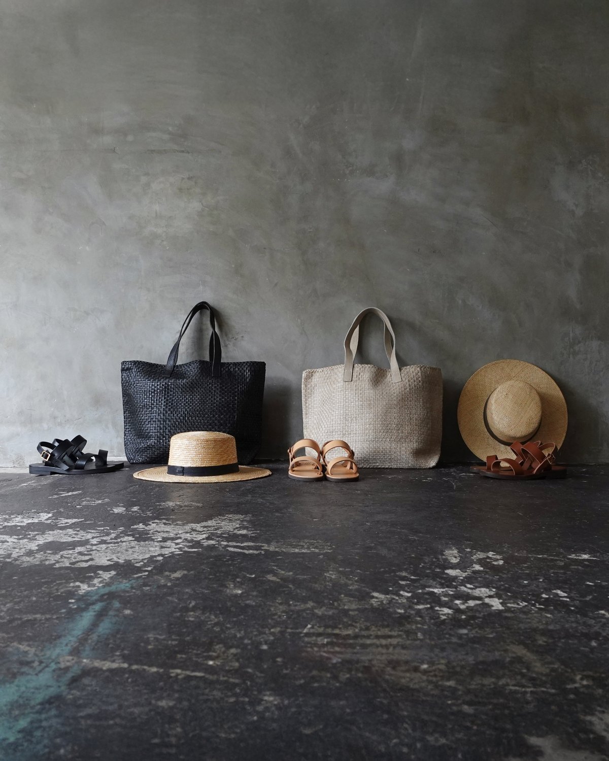 KYUCA KY0336 Soft Leather Mesh Big Tote / 2 C