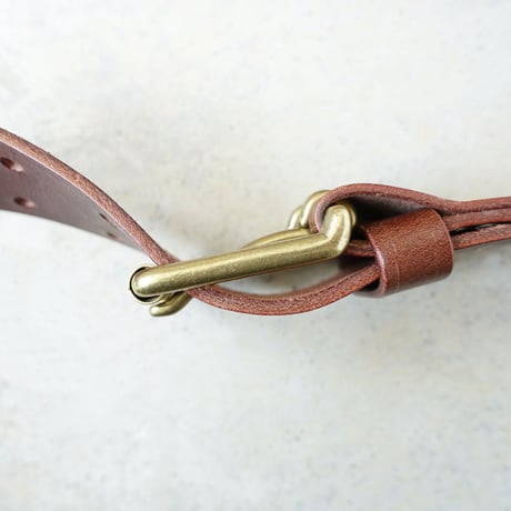 ichiAntiquités 500000 Leather Belt / D : DARK BROWN