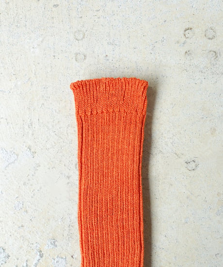 LOITER L019 Linen Color Rib Socks / 3 COLORS : SMOKE PINK・ORANGE・PURPLE