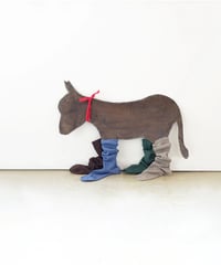 LOITER L019 Linen Color Rib Socks / 4 COLORS : GREEN・BLUE・GRAY・CHOCOLATE