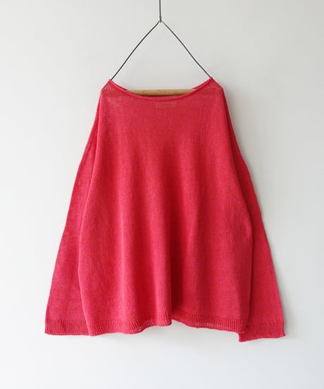 ichiAntiquités 1100960 Cotton Linen Wholegarment Knit Pullover / 3 COLORS