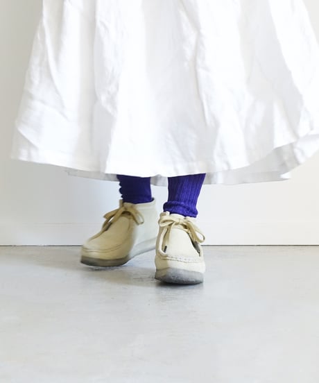 LOITER L019 Linen Color Rib Socks / 3 COLORS : SMOKE PINK・ORANGE・PURPLE