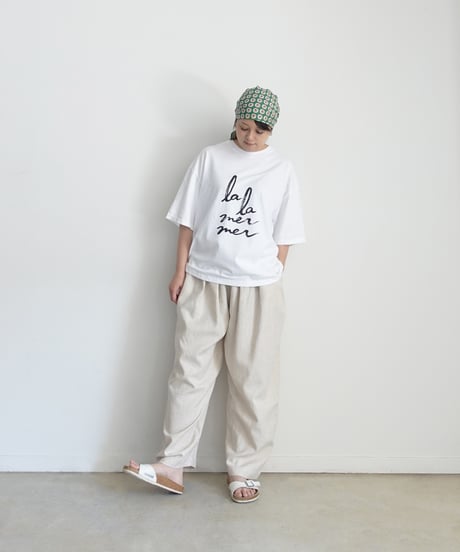 i c h i 251041 Linen Cotton Herringbone Relax Pants / 2 COLORS