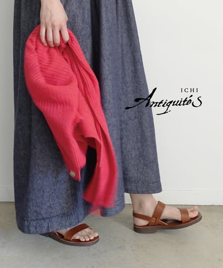 ichiAntiquités 1000924 Linen Cotton DENIM Sleeveless Dress / 2 COLORS