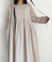 ichiAntiquités 1101109 Linen Cotton Gingham Check Dress / 2 COLORS