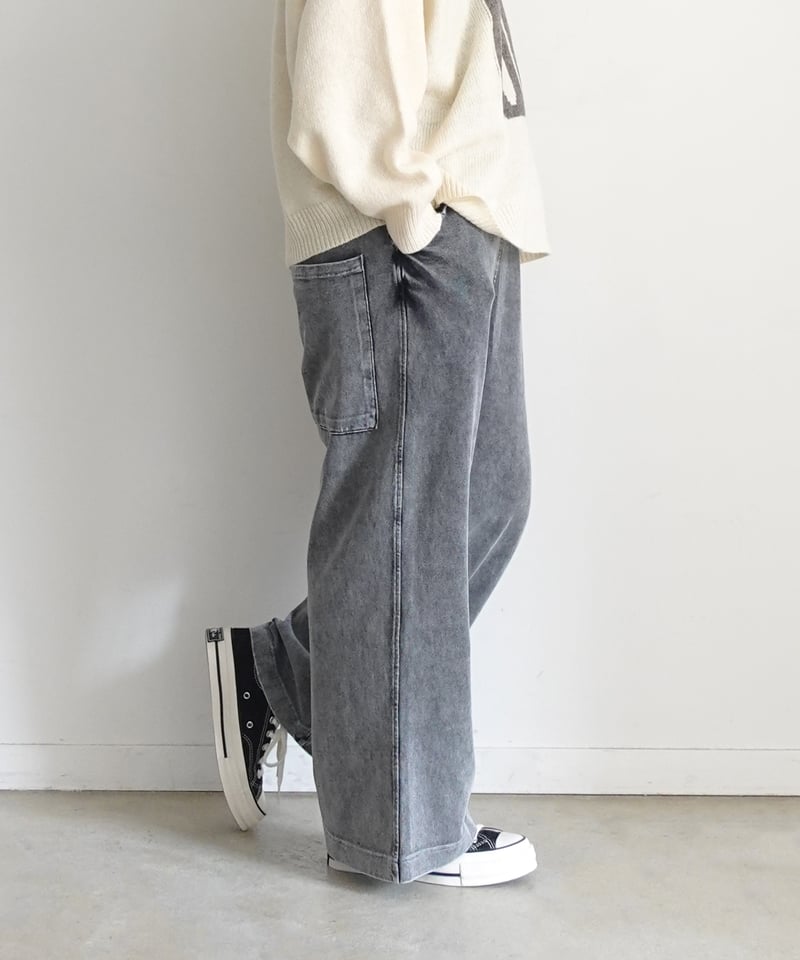 i c h i 241143 Heavy Cotton Relax Pants / 2 CO