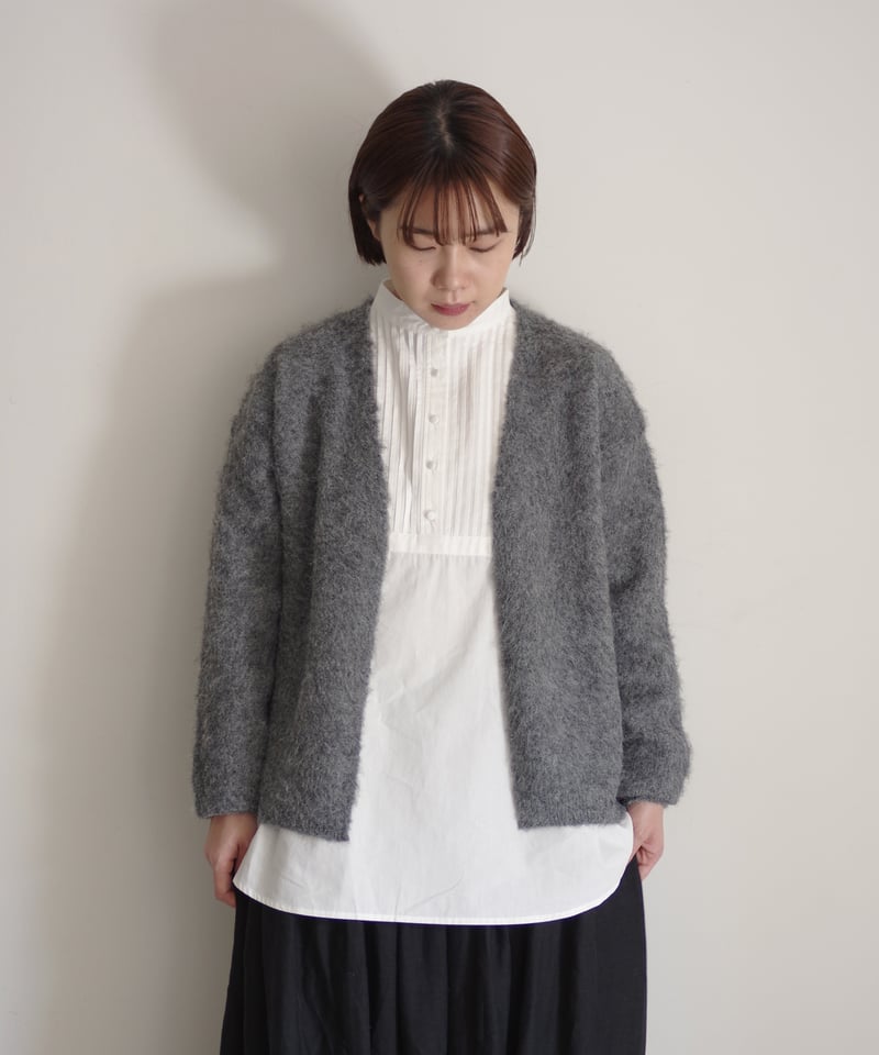 i c h i 250553 Shaggy Knit Cardigan / 2 COLOR