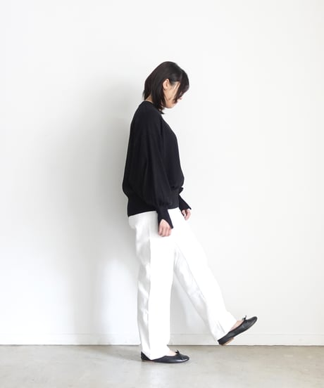 i c h i  251073 Slit Cuff Cotton Knit Pullover / 3 COLORS