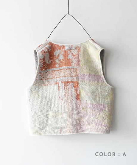 【ONLINE LIMITED】ichiAntiquités 1001136 Vintage Ralli Quilt Vest / 3 COLORS