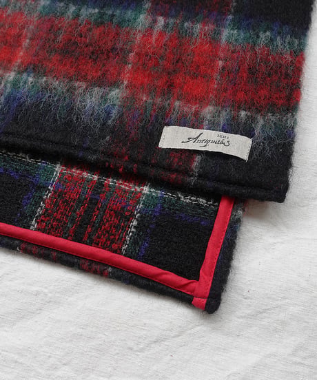 ichiAntiquités 1000340 Wool Shaggy Tartan Stole / 2 COLORS