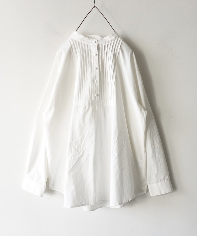 i c h i 250607 Pin Tuck Cotton Shirt / 3 COLORS