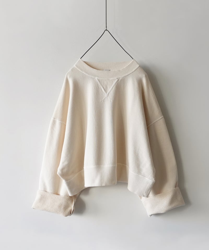 Rページ i c h i 240450 Pigment Wash Short Sweatshirt