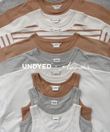 “UNDYED × Antiquités” 1000955 UNDYED Waffle Raglan Pullover / 3 COLORS
