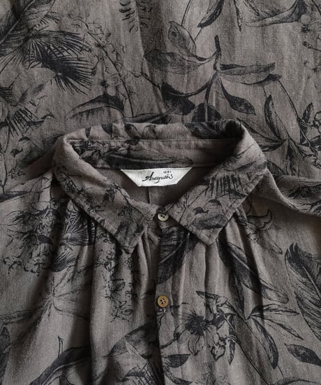 ichiAntiquités 1101123 Rayon Linen Botanical Print Shirt / 2 COLORS