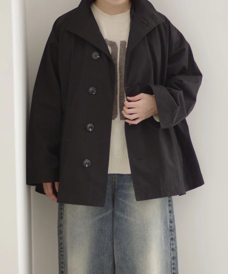 i c h i  250467・250468  Shetland Wool Knit Pullover / GRAY “OUI!”・ IVORY “NON!”