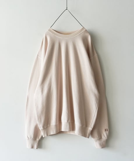 【 LIMITED COLLAB 】i c h i × RUSSELL ATHLETIC 230563 Vintage Wash Pigment Sweat /  IVORY・PINK