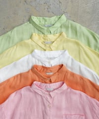 i c h i 251209 Relax Linen Shirt / 5 COLORS : WHITE・YELLOW・PINK