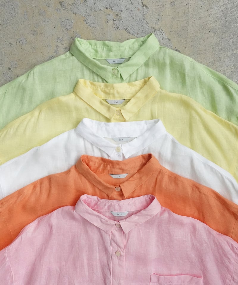 i c h i 251209 Relax Linen Shirt / 5 COLORS : W