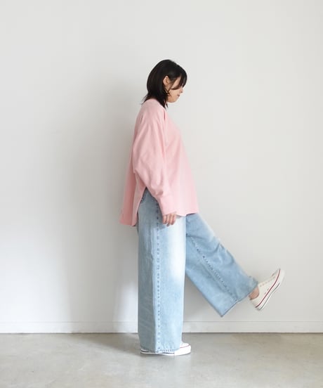 i c h i  230430  DENIM Wide Pants / C : SAXE BLUE・2 size
