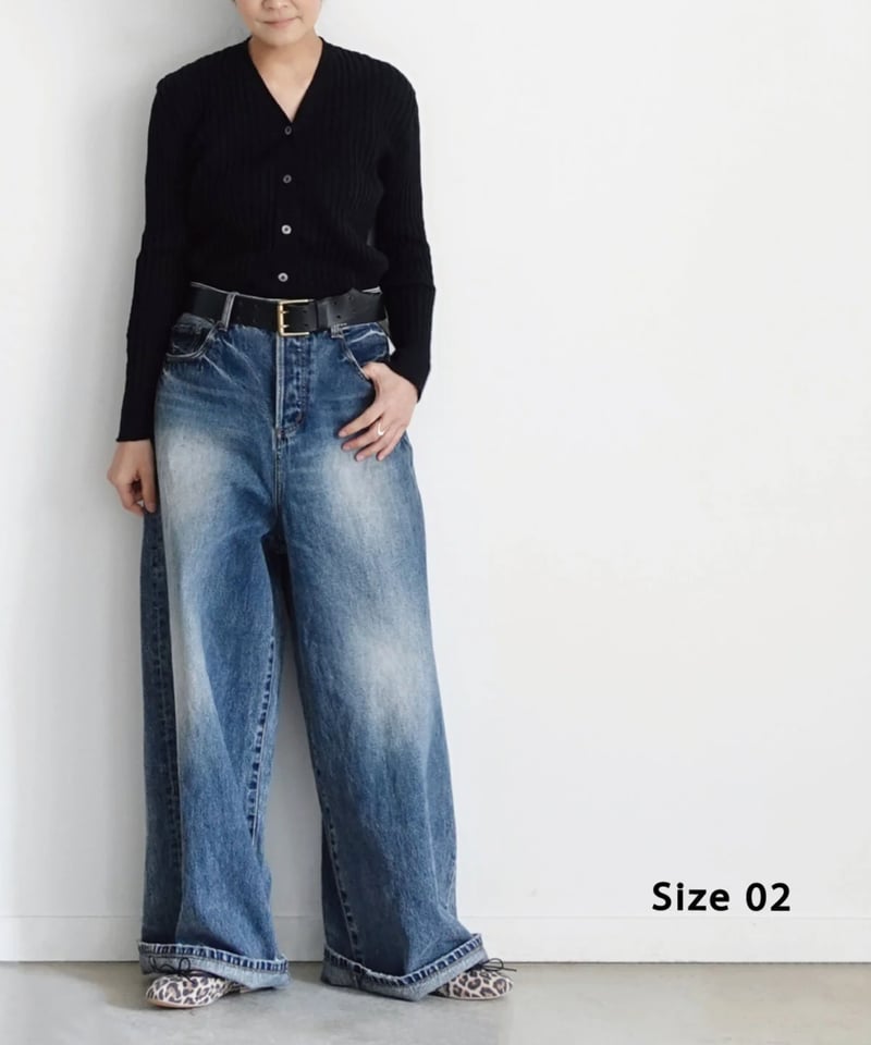 i c h i 230430 DENIM Wide Pants / A : LIGHT・2