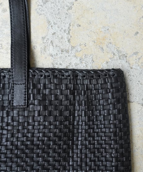 KYUCA KY0336 Soft Leather Mesh  Big Tote  / 2 COLORS